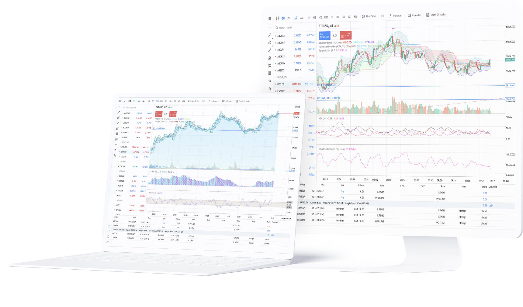 MetaTrader 5 WebTerminal browser trading interface